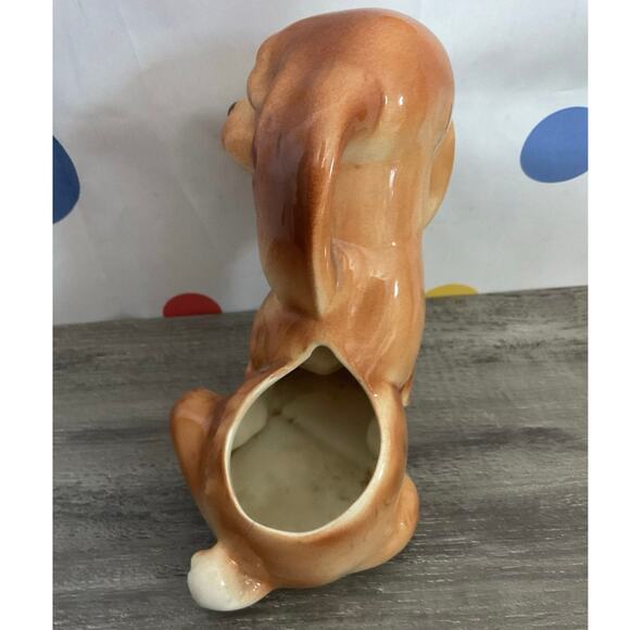 Mid Century Porcelain Puppy Dog Planter - Picture 12 of 15